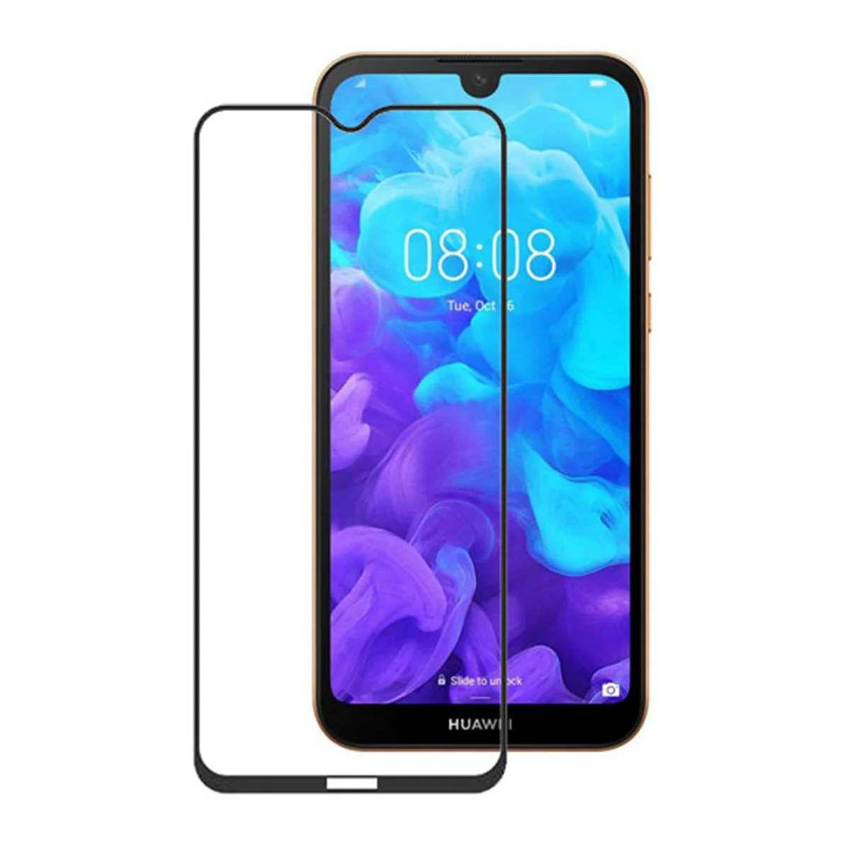 Nettech Huawei Y5 2019 Uyumlu 5D Glas Full Cam Koruyucu (Siyah) VR-17225