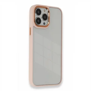 Nettech Apple iPhone 13 Pro Uyumlu Soft Akrilik Seri Arka Koruma Kılıf (Pembe) NT-93706