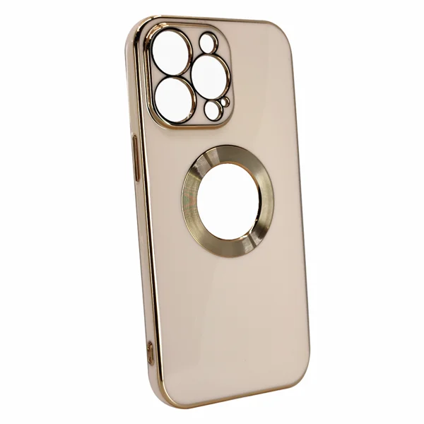 Nettech Apple iPhone 13 Pro Uyumlu Halkalı Logo Seri Arka Koruma Kılıf (Rose Gold) NT-97164 - 2