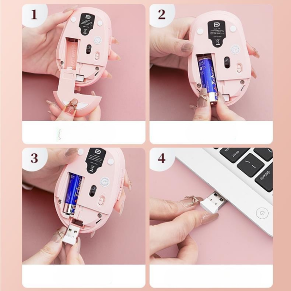 FD M702 Bluetooth Mouse (Pembe) NT-105015 - 5