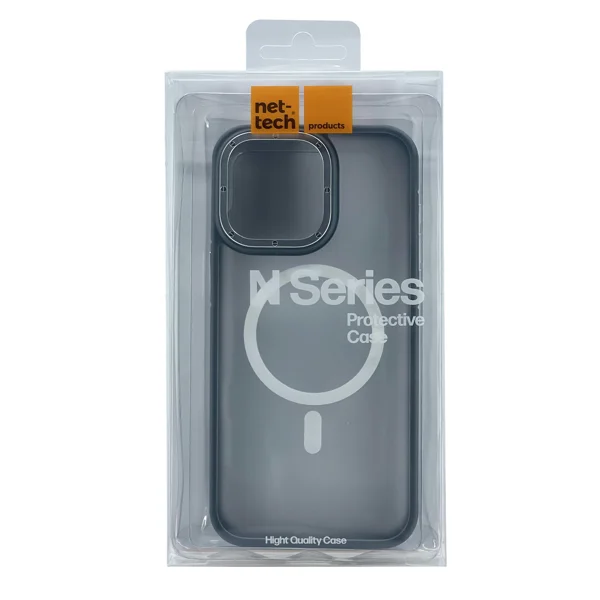 Nettech Apple iPhone 14 Pro Max Uyumlu Metal Çerçeveli Skın Frıendly Magsafe Seri Arka Koruma Kılıf (Gri) NT-101980 - 3