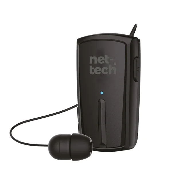 Nettech NT-BTH13 Makaralı Kulakiçi Bluetooth Kulaklık (Siyah) NT-88407