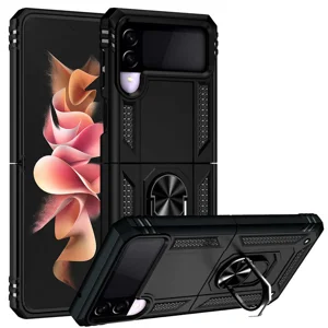 Galaxy Z Flip 3 Kılıf Zore Vega Kapak - Siyah
