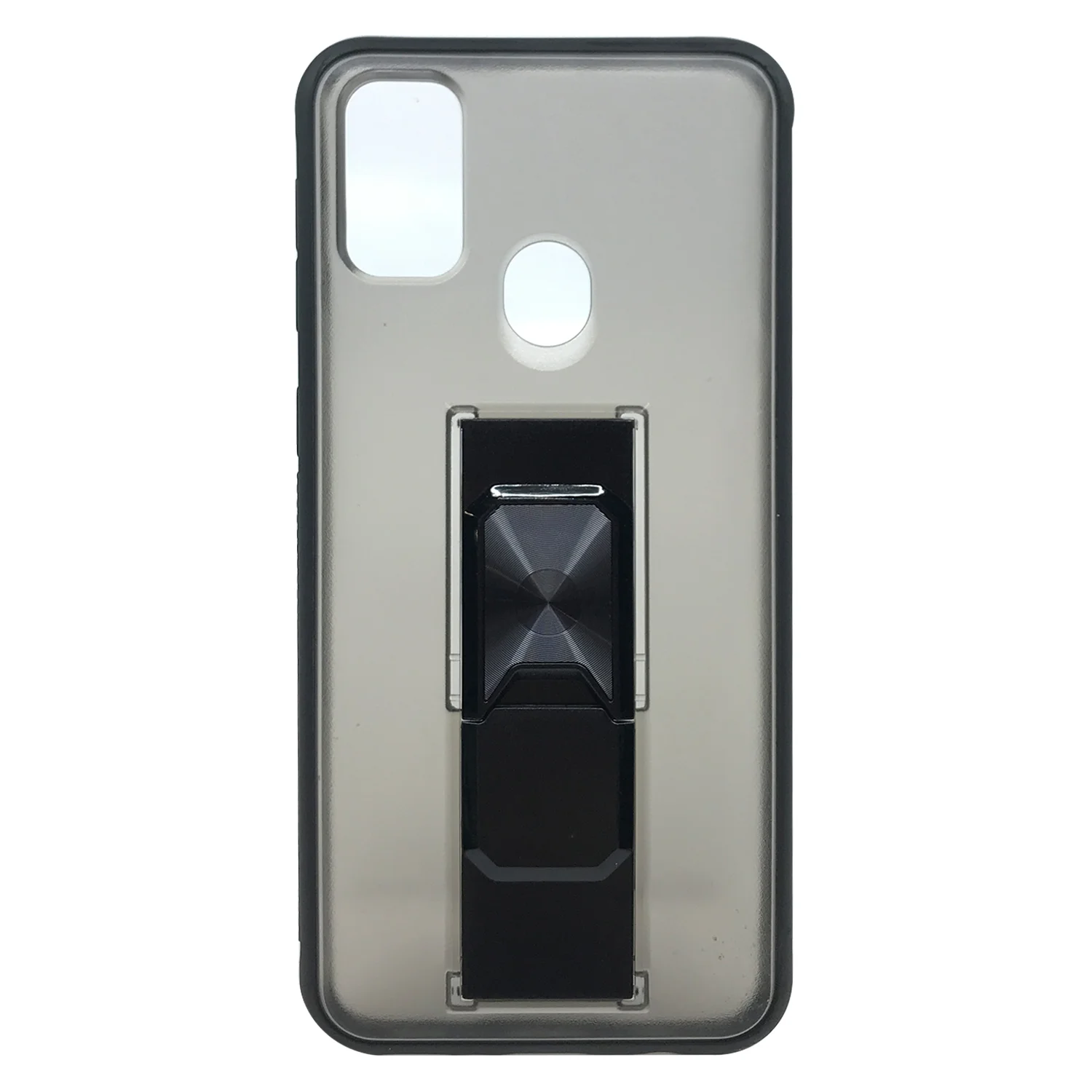 Nettech Samsung Galaxy M21 Uyumlu MicroCase Mıknatıs Yüzüklü Arka Koruma Kılıf (Siyah) NT-87023