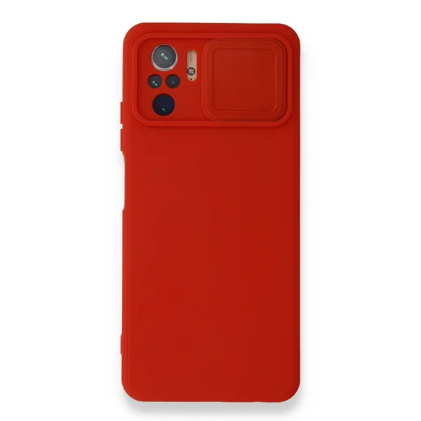 Nettech Xiaomi Redmi Note 10 Uyumlu Kızaklı Kamera Korumalı Arka Koruma Kılıf (Kırmızı) NT-87154 - 1