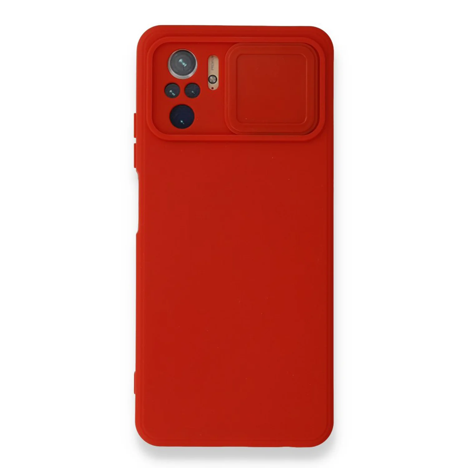 Nettech Xiaomi Redmi Note 10 Uyumlu Kızaklı Kamera Korumalı Arka Koruma Kılıf (Kırmızı) NT-87154