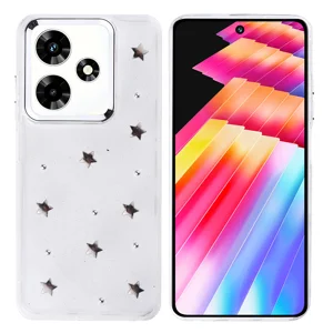 İnfinix Hot 30 Kılıf Airbag Tasarımlı Simli Şeffaf Zore Kutup Kapak - Yıldız