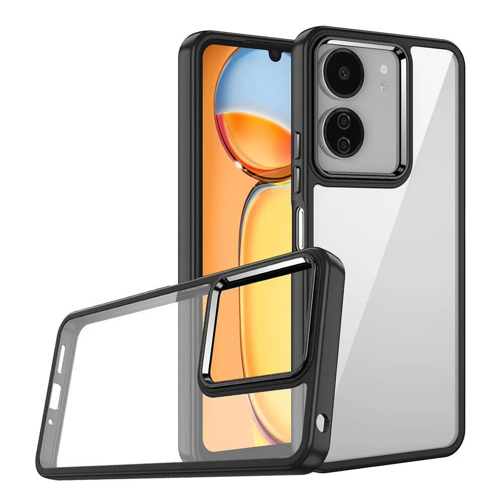 Xiaomi Redmi 13C Kılıf Zore Flora Kapak - Siyah