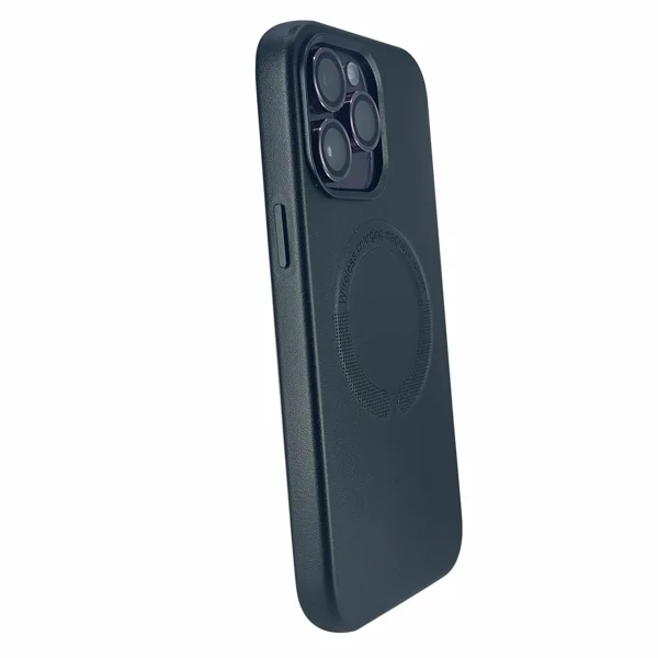 Nettech Apple iPhone 14 Pro Uyumlu Deri Magsafe Seri Arka Koruma Kılıf (Siyah) NT-98266 - 2