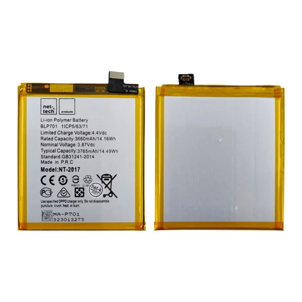 Teknonet Oppo Reno 2Z Uyumlu Nettech 3660 mAh Batarya NT-85727 - 1