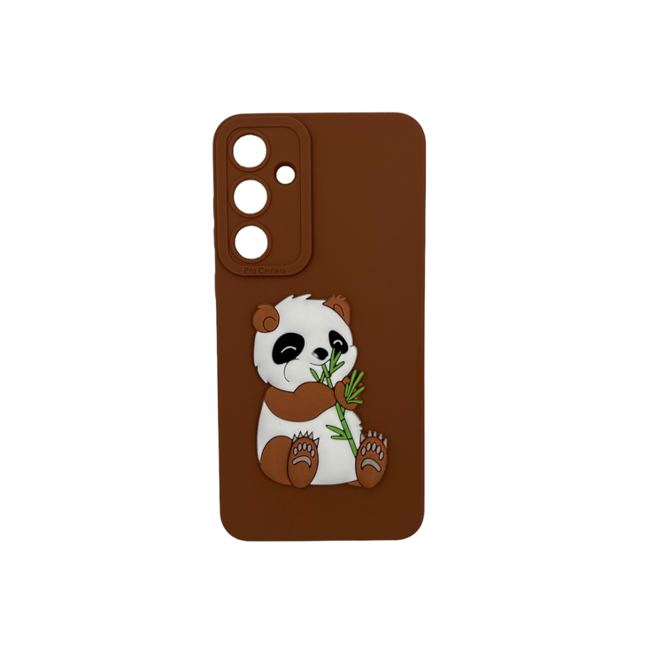 Nettech Samsung Galaxy A55 Uyumlu Maskot Seri Arka Koruma Kılıf (Kahverengi) NT-109742