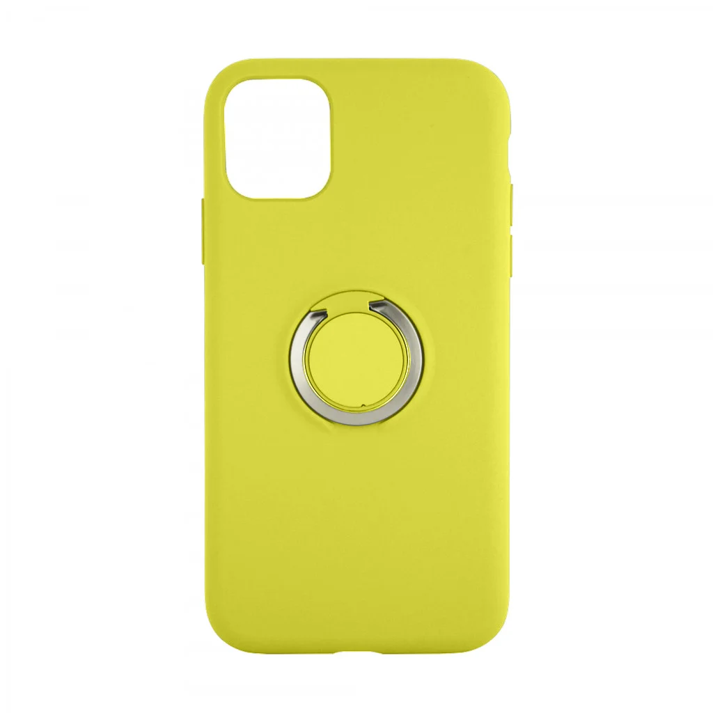 Nettech Apple iPhone 11 Pro Max Uyumlu Nano Ring Arka Koruma Kılıf (Sarı) NT-81805