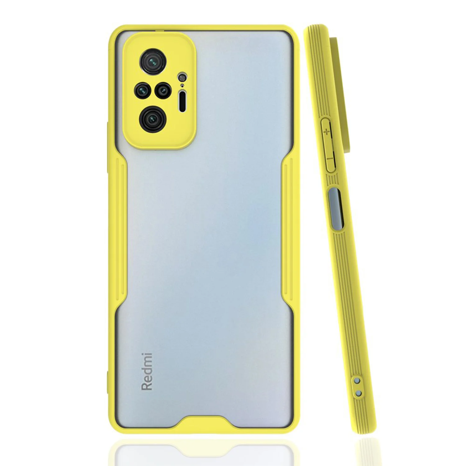Nettech Xiaomi Redmi Note 10 Pro 4G Uyumlu Platin Seri Arka Koruma Kılıf (Sarı) NT-86481