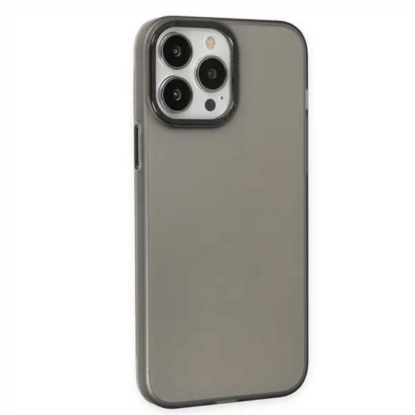 Nettech Apple iPhone 14 Pro Uyumlu Metal Kamera Çerçeveli Arka Koruma Kılıf (Siyah) NT-96935 - 2