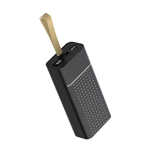 Zore B-33 Hızlı Şarj Özellikli Askılı Led Göstergeli Taşınabilir Powerbank 30000mAh - Siyah - 1