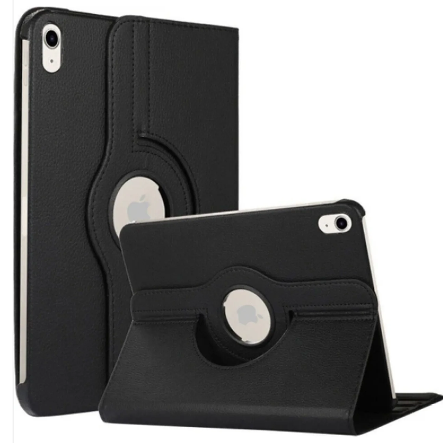 Nettech Apple iPad 10 Nesil 10.9 2022 Uyumlu 3 Kameralı Döner Standlı Kapaklı Kılıf (Siyah) NT-108337