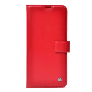 Galaxy S22 Kılıf Zore Kar Deluxe Kapaklı Kılıf - Kırmızı