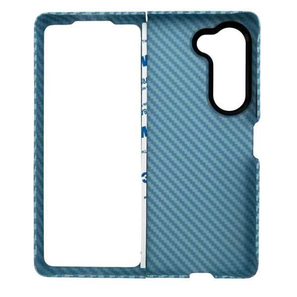 Nettech Samsung Galaxy Z Fold 5 Uyumlu Karbon Seri Arka Koruma Kılıf (Mavi) NT-111516 - 3