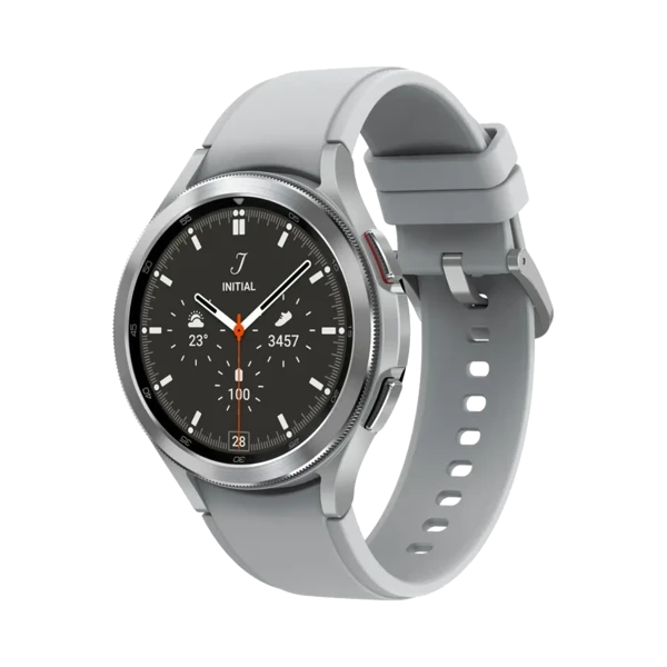 Samsung Galaxy Watch 4 Classic - Paslanmaz Çelik - 46 mm - Bluetooth Wi-Fi - Gümüş - 1