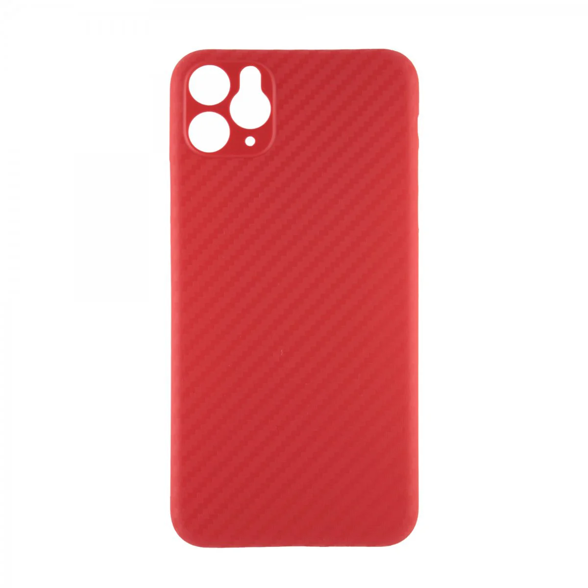 Nettech Apple iPhone 11 Pro Max Uyumlu Karbon Seri Arka Koruma Kılıf (Kırmızı) VR-20161