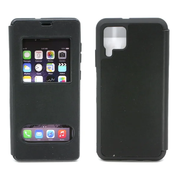 Nettech Huawei P40 Lite Uyumlu Pencereli Kapaklı Kılıf (Siyah) NT-79950 - 1