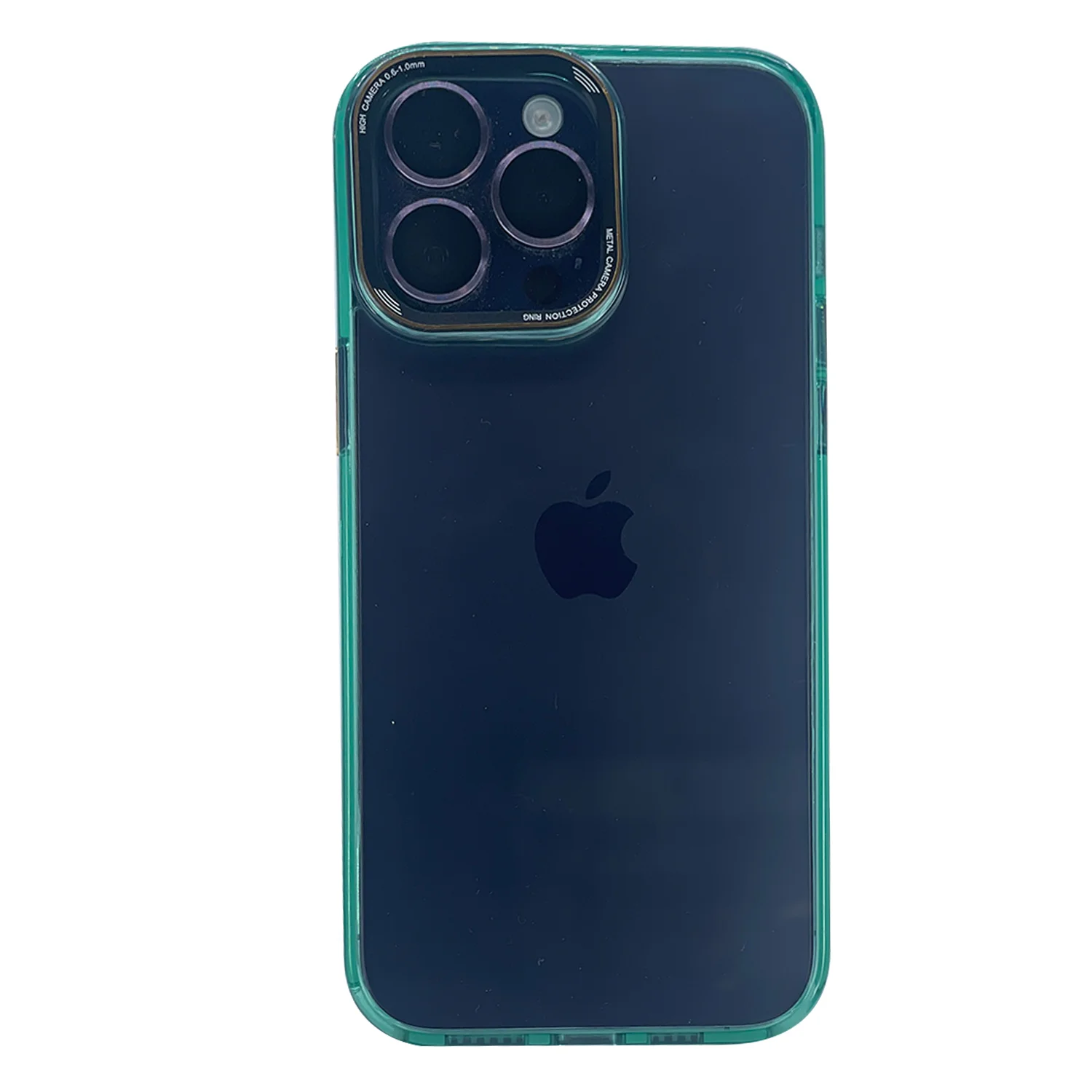 Nettech Apple iPhone 14 Pro Max Uyumlu Mika Renkli Kenar Seri Arka Koruma Kılıf (Yeşil) NT-99026