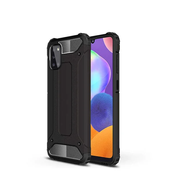 Galaxy A31 Kılıf Zore Crash Silikon Kapak - Siyah - 1