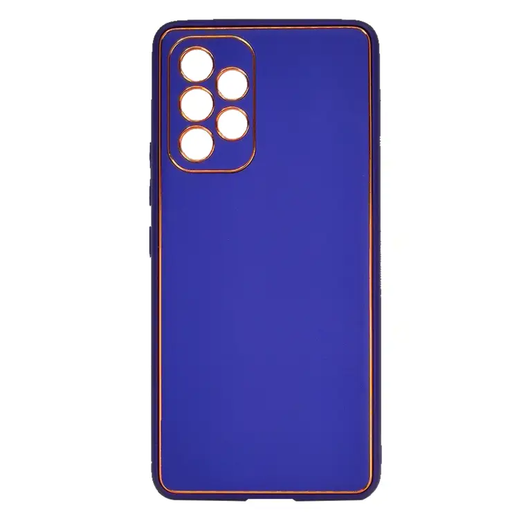 Nettech Samsung Galaxy A53 Uyumlu Coco Leather Seri Arka Koruma Kılıf (Mor) NT-93410