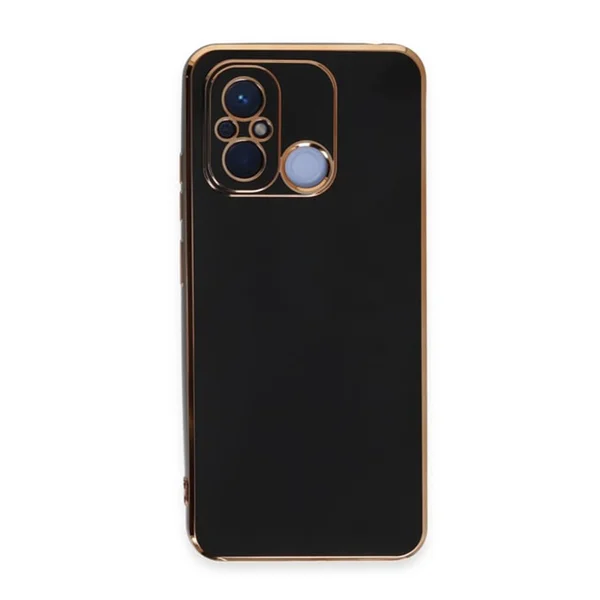 Nettech Xiaomi Redmi 12C Uyumlu Golden Luxury Arka Koruma Kılıf (Siyah) NT-105739 - 1