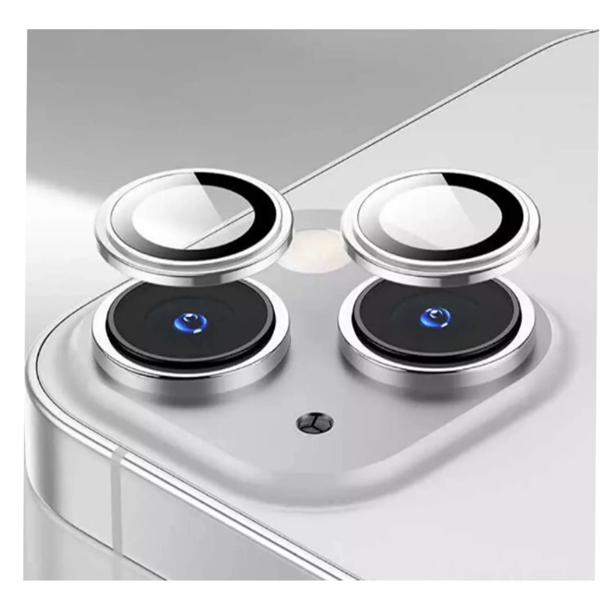 Nettech Apple iPhone 14 Uyumlu Alüminyum Seri Kamera Cam Koruyucu (Gri) NT-103536