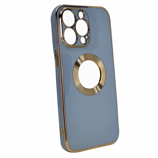 Nettech Apple iPhone 13 Pro Uyumlu Halkalı Logo Seri Arka Koruma Kılıf (Mavi) NT-97166 - 2