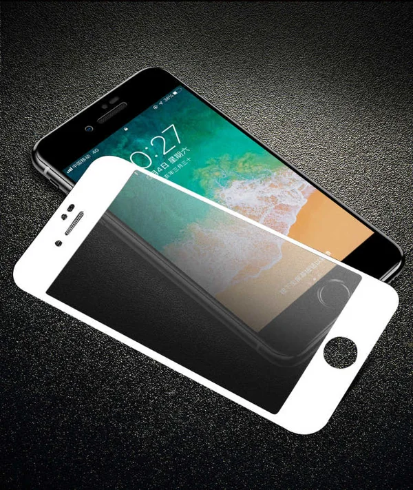 Apple iPhone 7 Zore Anti-Dust Mat Privacy Temperli Ekran Koruyucu - Beyaz