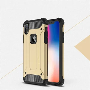 Apple iPhone XR 6.1 Kılıf Zore Crash Silikon Kapak - Gold