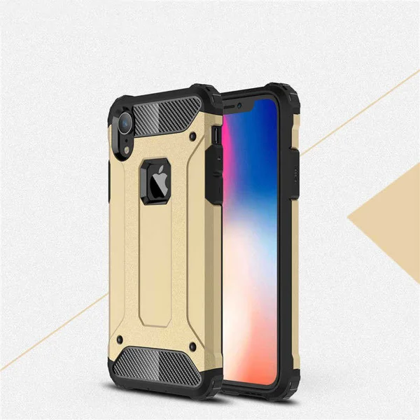 Apple iPhone XR 6.1 Kılıf Zore Crash Silikon Kapak - Gold - 1