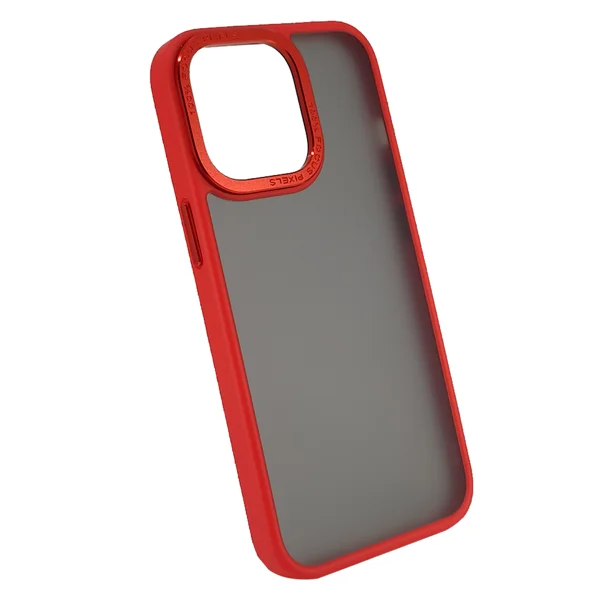 Nettech Apple iPhone 13 Pro Uyumlu Kamera Metal Çerçeve Seri Arka Koruma Kılıf (Kırmızı) NT-94698 - 2