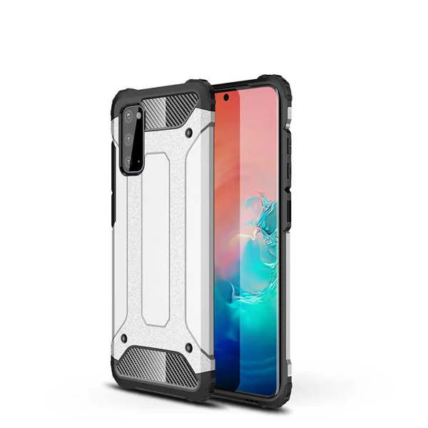 Galaxy S20 Kılıf Zore Crash Silikon Kapak - Gri - 1