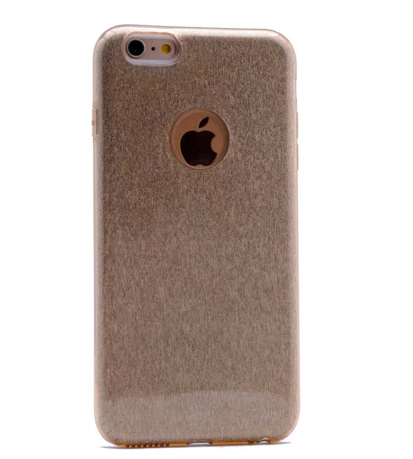 Apple iPhone 8 Plus Kılıf Zore Shining Silikon - Gold - 1