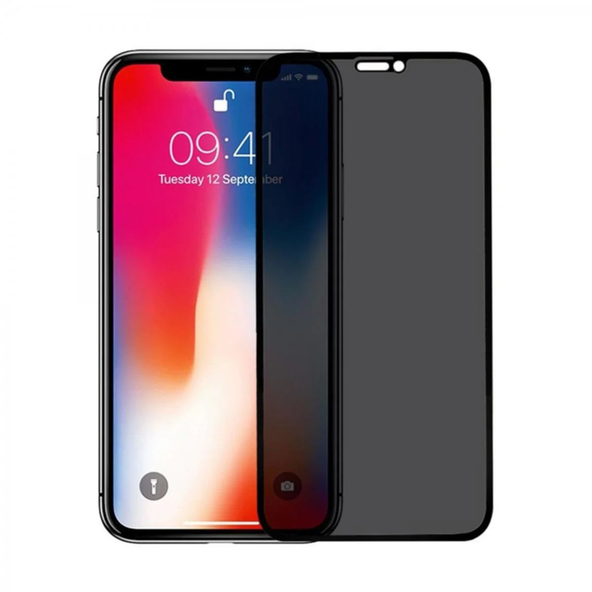 Nettech Apple iPhone X Uyumlu Hayalet Full Cam Koruyucu (Siyah) VR-20517