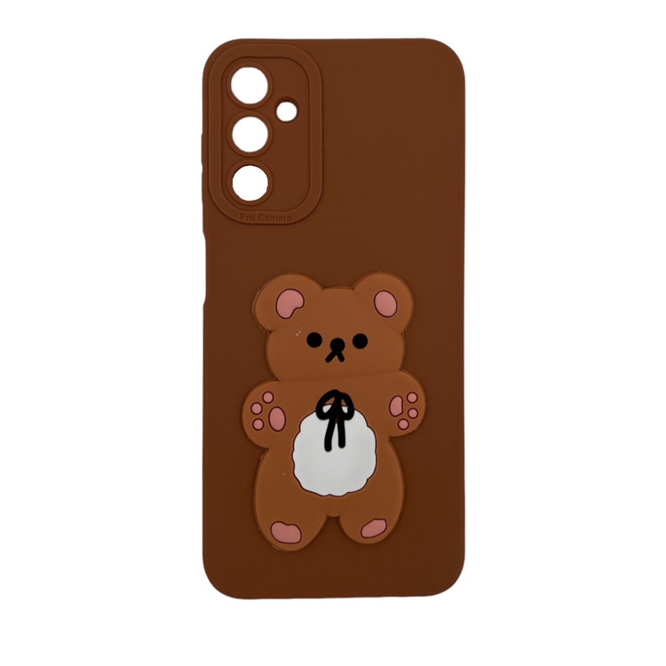 Nettech Samsung Galaxy A14 4G Uyumlu Maskot Seri Arka Koruma Kılıf (Kahverengi) NT-110165