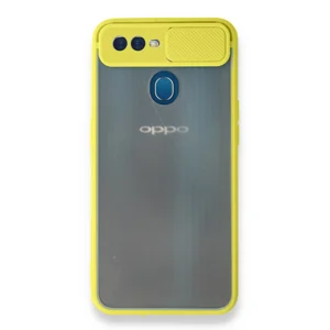 Nettech Oppo A5s Uyumlu Platin Kamera Kızaklı Arka Koruma Kılıf (Sarı) NT-86886
