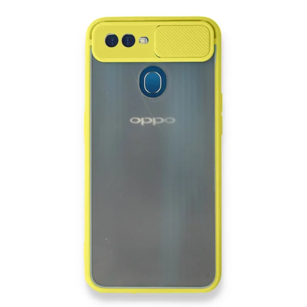 Nettech Oppo A5s Uyumlu Platin Kamera Kızaklı Arka Koruma Kılıf (Sarı) NT-86886 - 1