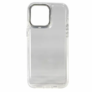 Nettech Apple iPhone 14 Pro Max Uyumlu Şeffaf Metal Kamera Çerçeveli Arka Koruma Kılıf (Şeffaf) NT-96949