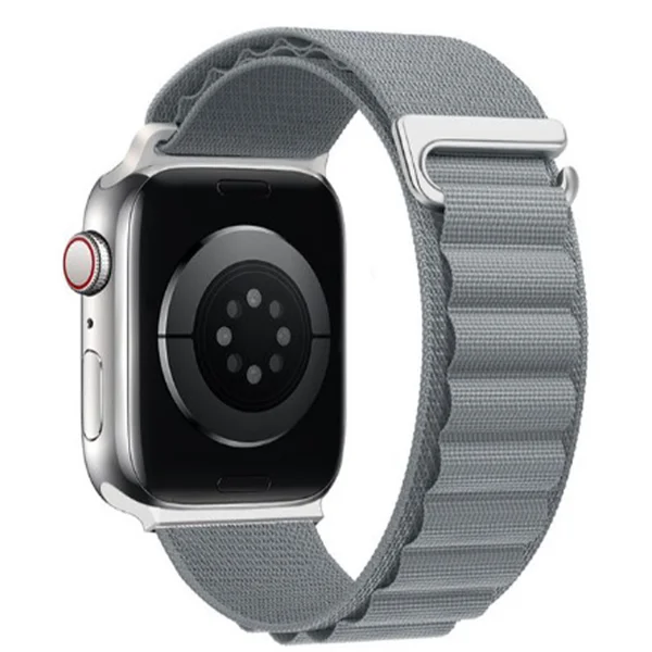 Nettech Apple Watch Series 41 mm Uyumlu Kumaş Kordon (Gri) NT-102991