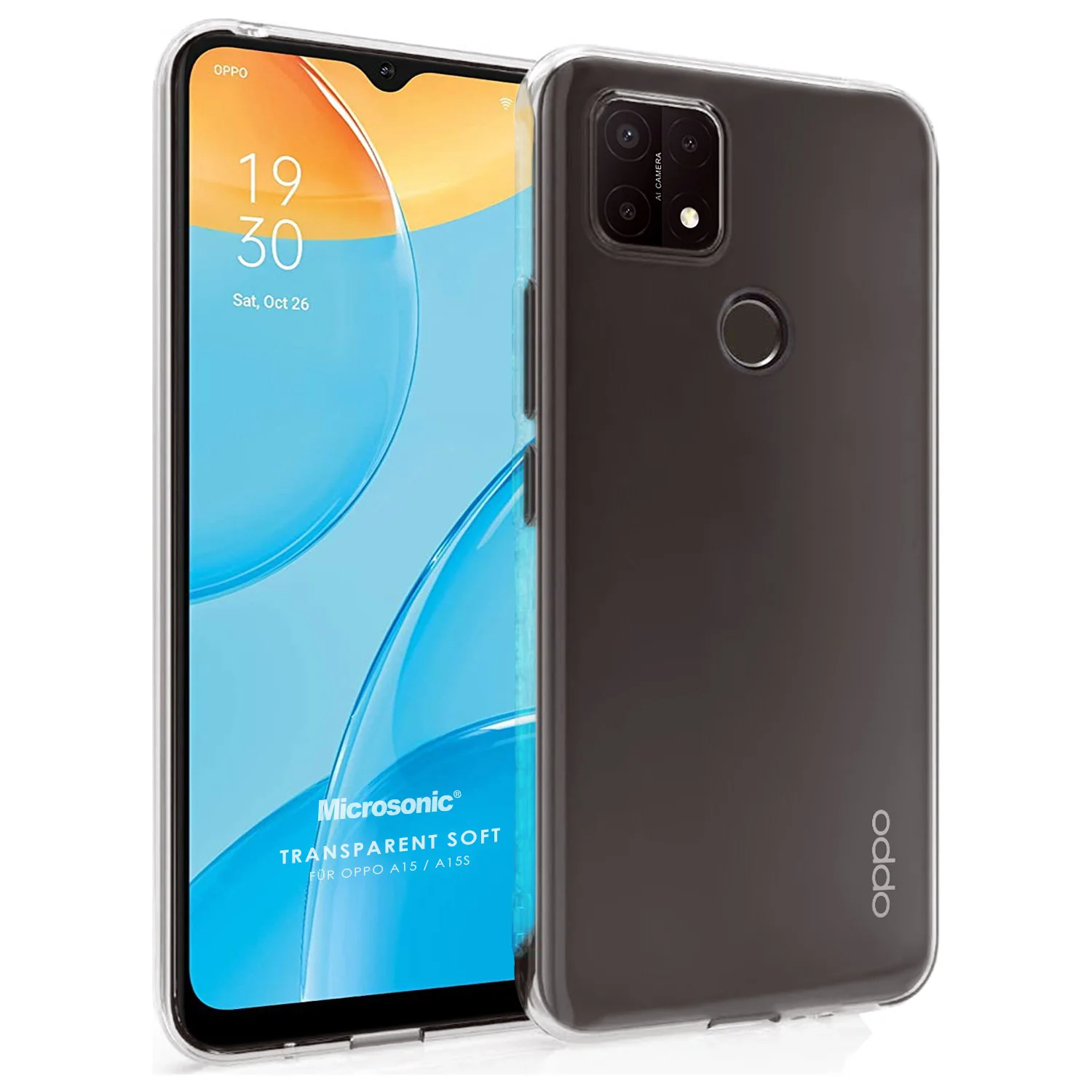 Nettech Oppo A15 Uyumlu Tıpalı Şeffaf Seri Arka Koruma Kılıf (Şeffaf) NT-87787