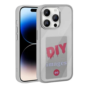 Apple iPhone 14 Pro Max Kılıf Ekranı Yansıtan Zore Akıllı NFC Kapak - Gri