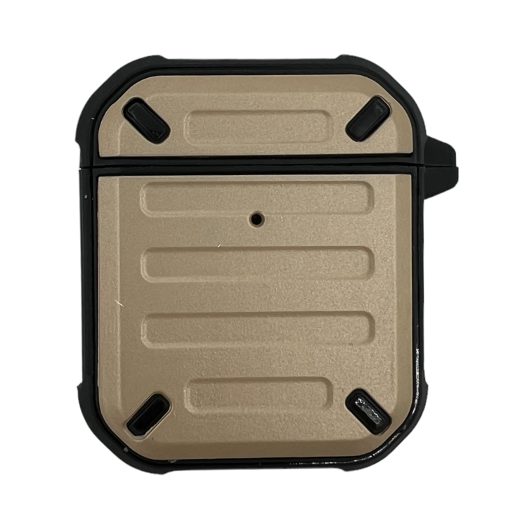 Nettech Apple Airpods 2.Nesil Uyumlu Airpods Tank Arka Koruma Kılıf (Gold) NT-110088