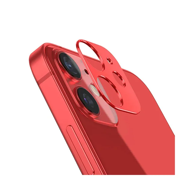 Nettech Apple iPhone 11 Uyumlu Metalik Seri Kamera Cam Koruyucu (Kırmızı) NT-93316 - 1