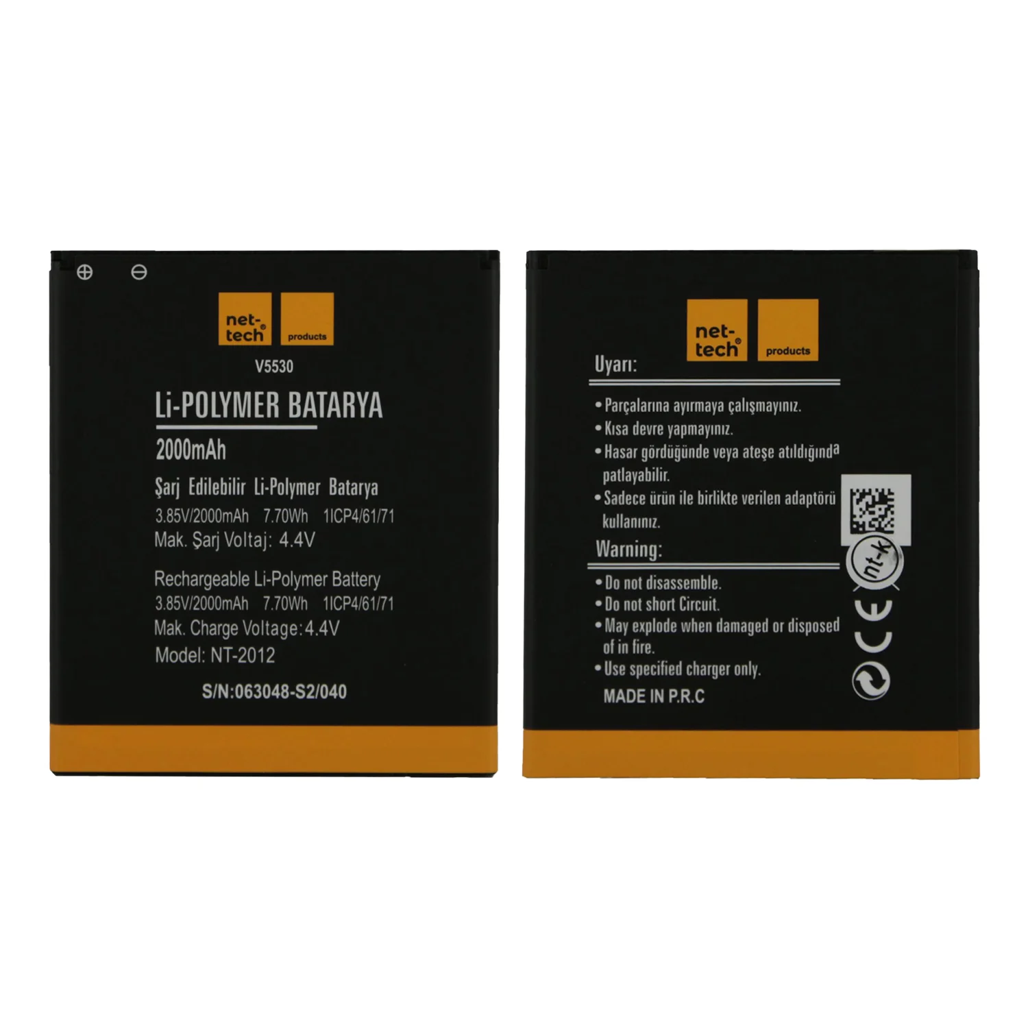 Teknonet Vestel Venüs V3 5530 Uyumlu Nettech NT-32458 2000 MAh Batarya NT-32458