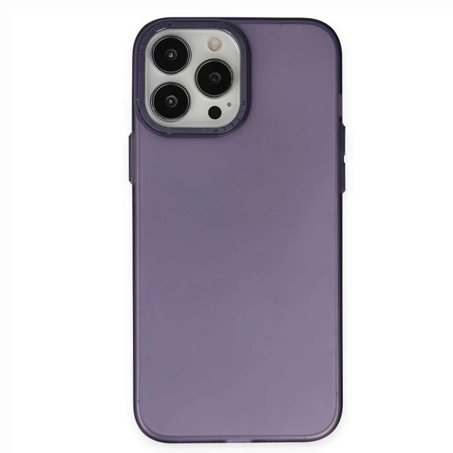 Nettech Apple iPhone 14 Pro Uyumlu Metal Kamera Çerçeveli Arka Koruma Kılıf (Mor) NT-96933