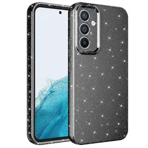 Galaxy A24 Kılıf Kamera Korumalı Simli Lüks Zore Koton Kapak - Gri